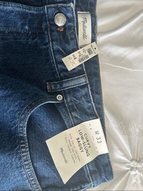Madewell Dark Blue Denim Curvy Low-Slung Baggy Jeans